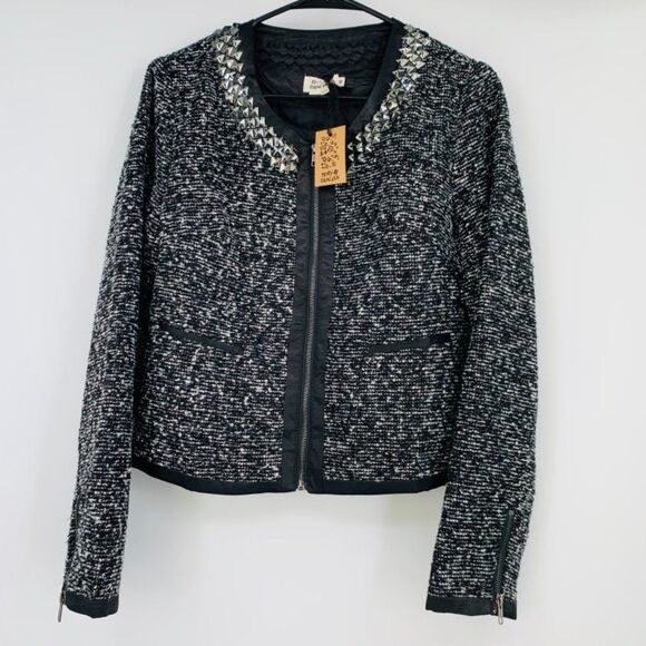 Jackets & Blazers - New Molly Bracken Woven Jacket Black Sz M Medium